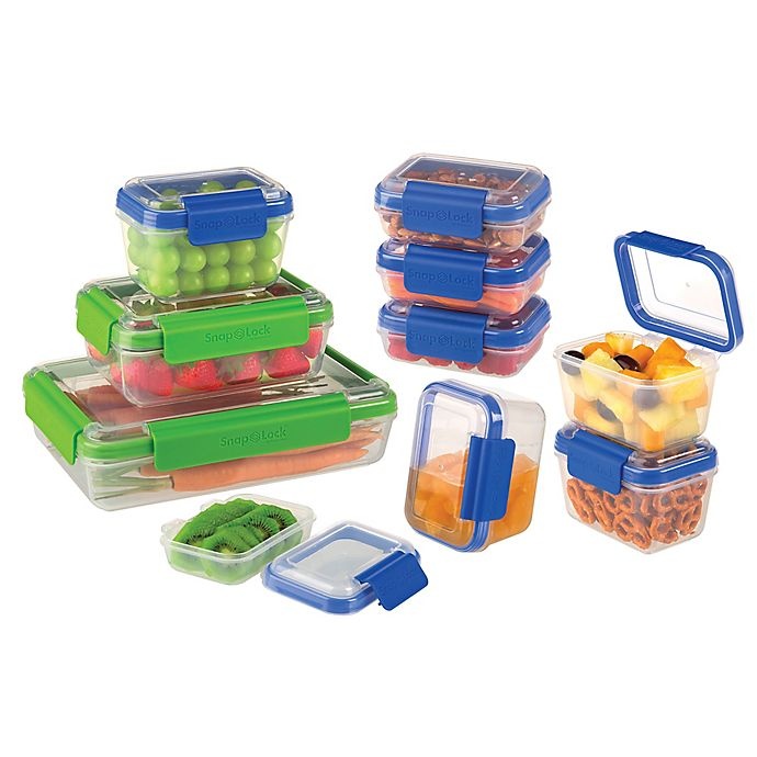 slide 3 of 4, Progressive SnapLock Container Set - Blue/Green, 20 ct