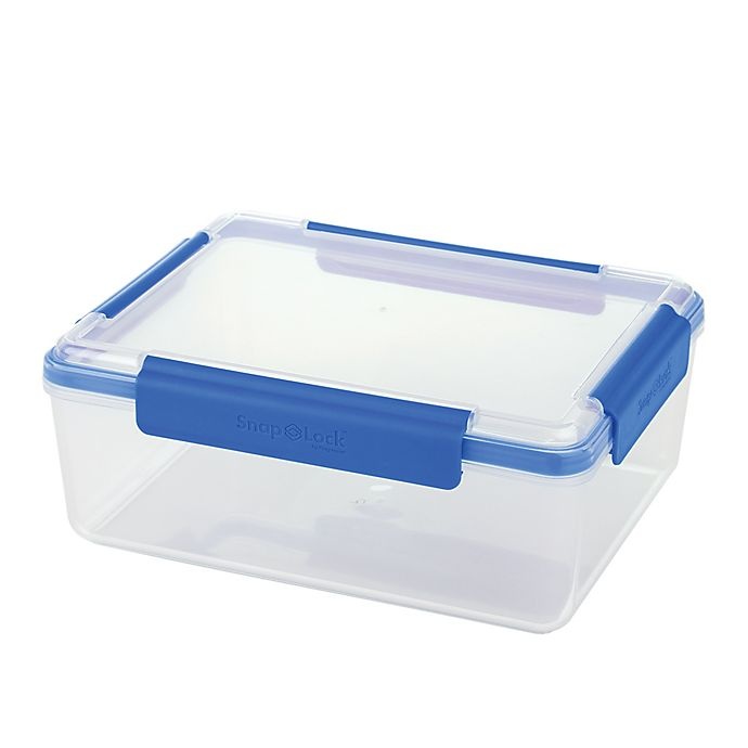 slide 2 of 2, Progressive SnapLock 20-Cup Rectangular Food Container - Blue, 1 ct