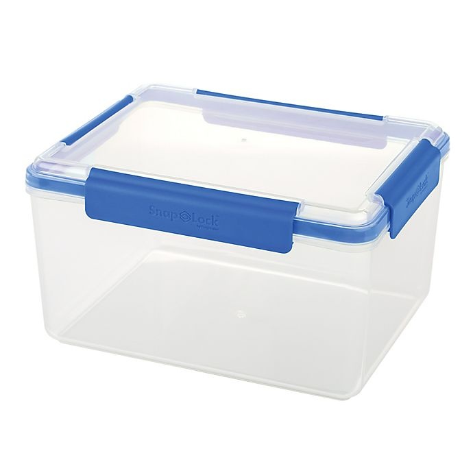 slide 2 of 2, Progressive SnapLock 30-Cup Rectangular Food Container - Blue, 1 ct