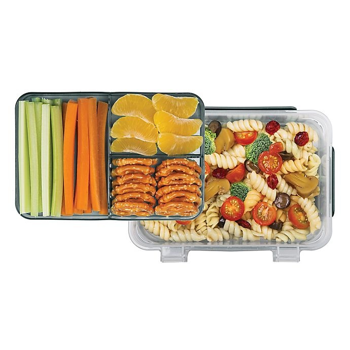 slide 3 of 4, Progressive Snaplock 4-Cup Bento-To-Go Container - Grey, 1 ct