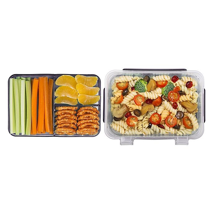 slide 4 of 4, Progressive Snaplock 4-Cup Bento-To-Go Container - Grey, 1 ct