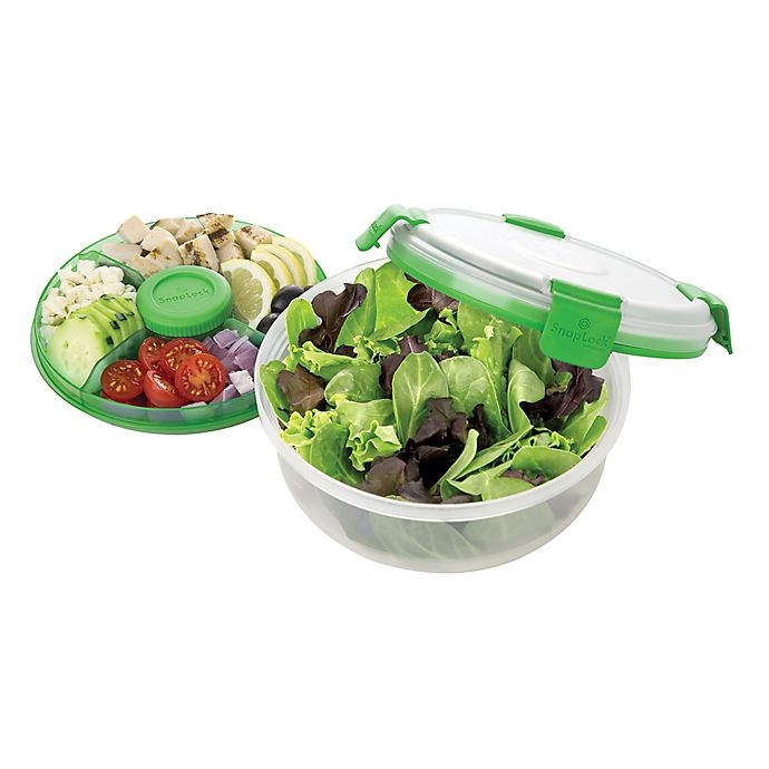 slide 2 of 3, Progressive Snaplock 4-Cup Salad-To-Go Container - Green, 1 ct