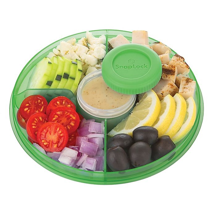 slide 3 of 3, Progressive Snaplock 4-Cup Salad-To-Go Container - Green, 1 ct