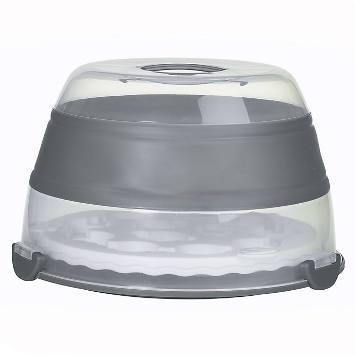 slide 2 of 4, prepworks Collapsible Cupcake and Cake Carrier - Grey, 1 ct
