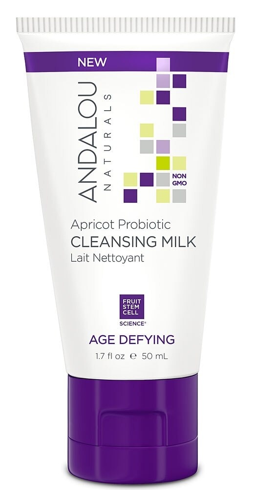 slide 1 of 1, Andalou Naturals Cleansing Milk Apricot Age Defying Probiotic, 1.7 fl oz