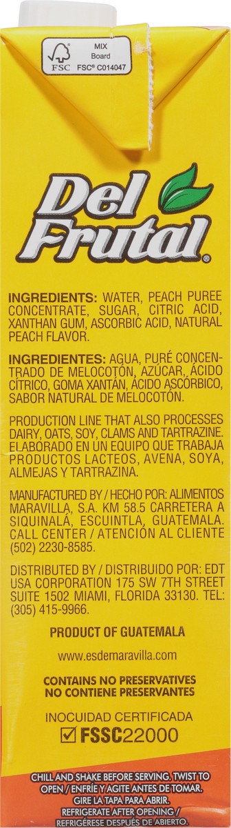 slide 6 of 9, Del Frutal Peach Nectar - 33.8 fl oz, 33 oz