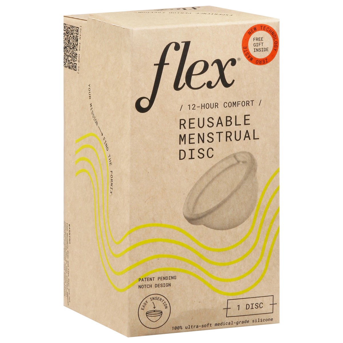 slide 4 of 13, Flex Reusable Period Disc 1 ea, 1 ct