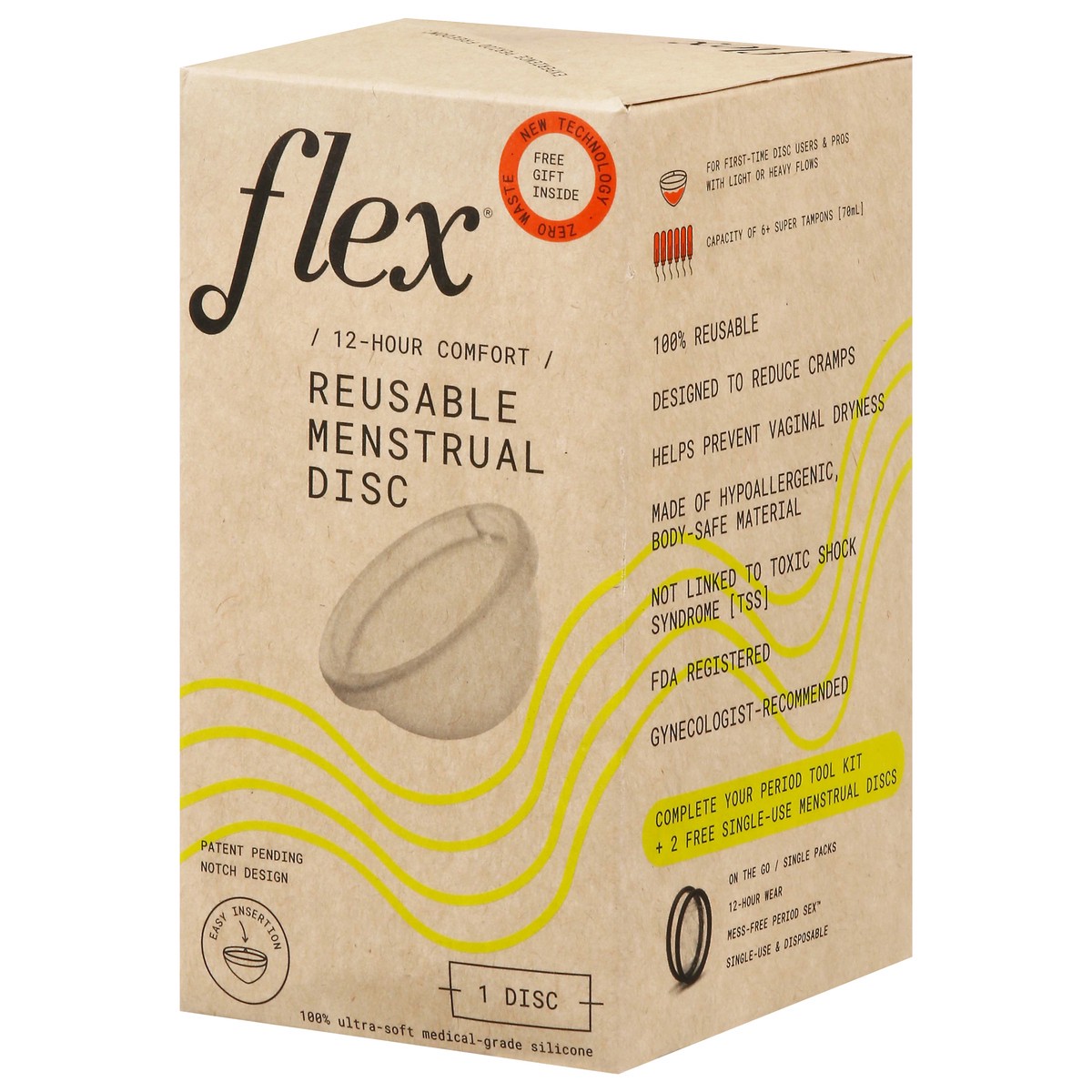 slide 2 of 13, Flex Reusable Period Disc 1 ea, 1 ct