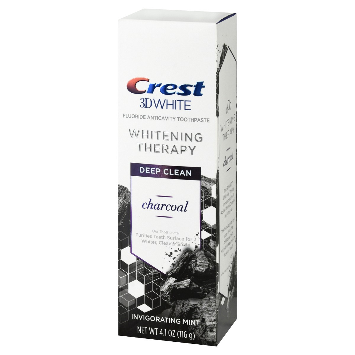 Crest 3d White Whitening Therapy Charcoal Deep Clean Fluoride Toothpaste Invigorating Mint 41 