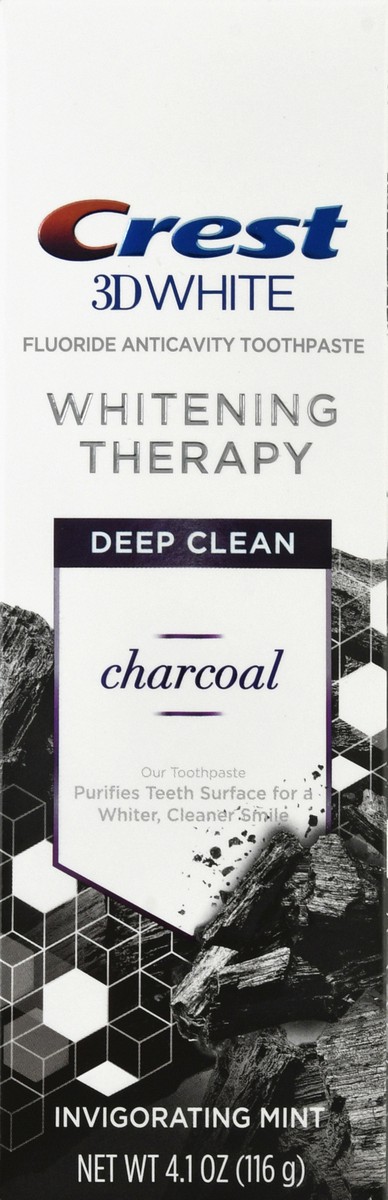 slide 1 of 9, Crest 3D White Deep Clean Charcoal Invigorating Mint Toothpaste 4.1 oz, 3.5 oz