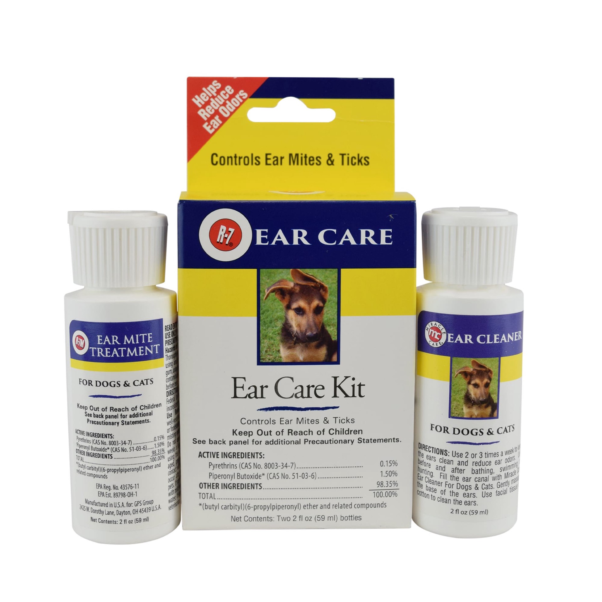 slide 1 of 1, R-7 Ear Care Kit for Dogs & Cats, 2 ct; 2 fl oz