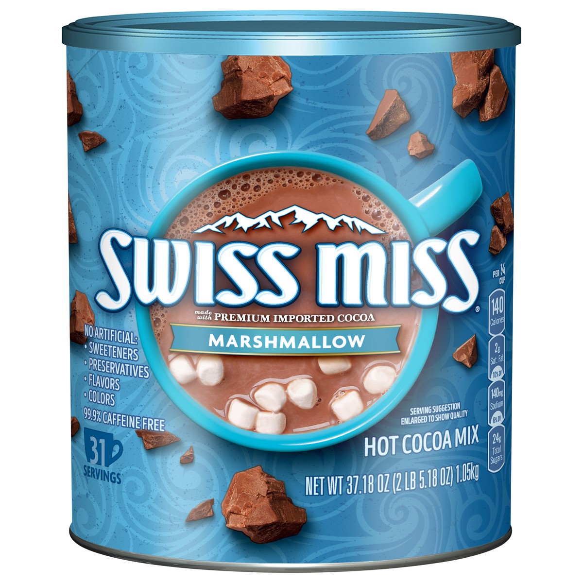 slide 1 of 2, Swiss Miss Chocolate Hot Cocoa Mix With Marshmallows- 37.18 oz, 37.18 oz