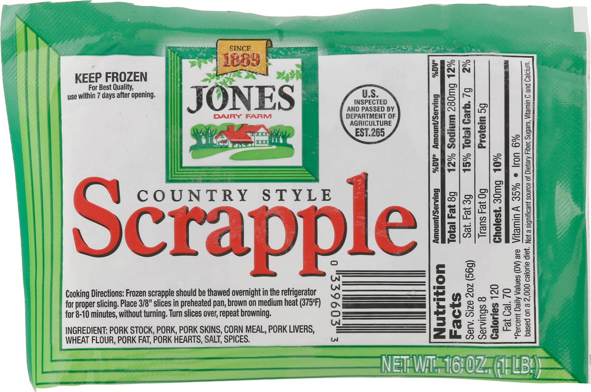 slide 5 of 9, Jones Dairy Farm Country Style Scrapple 16 oz, 16 oz