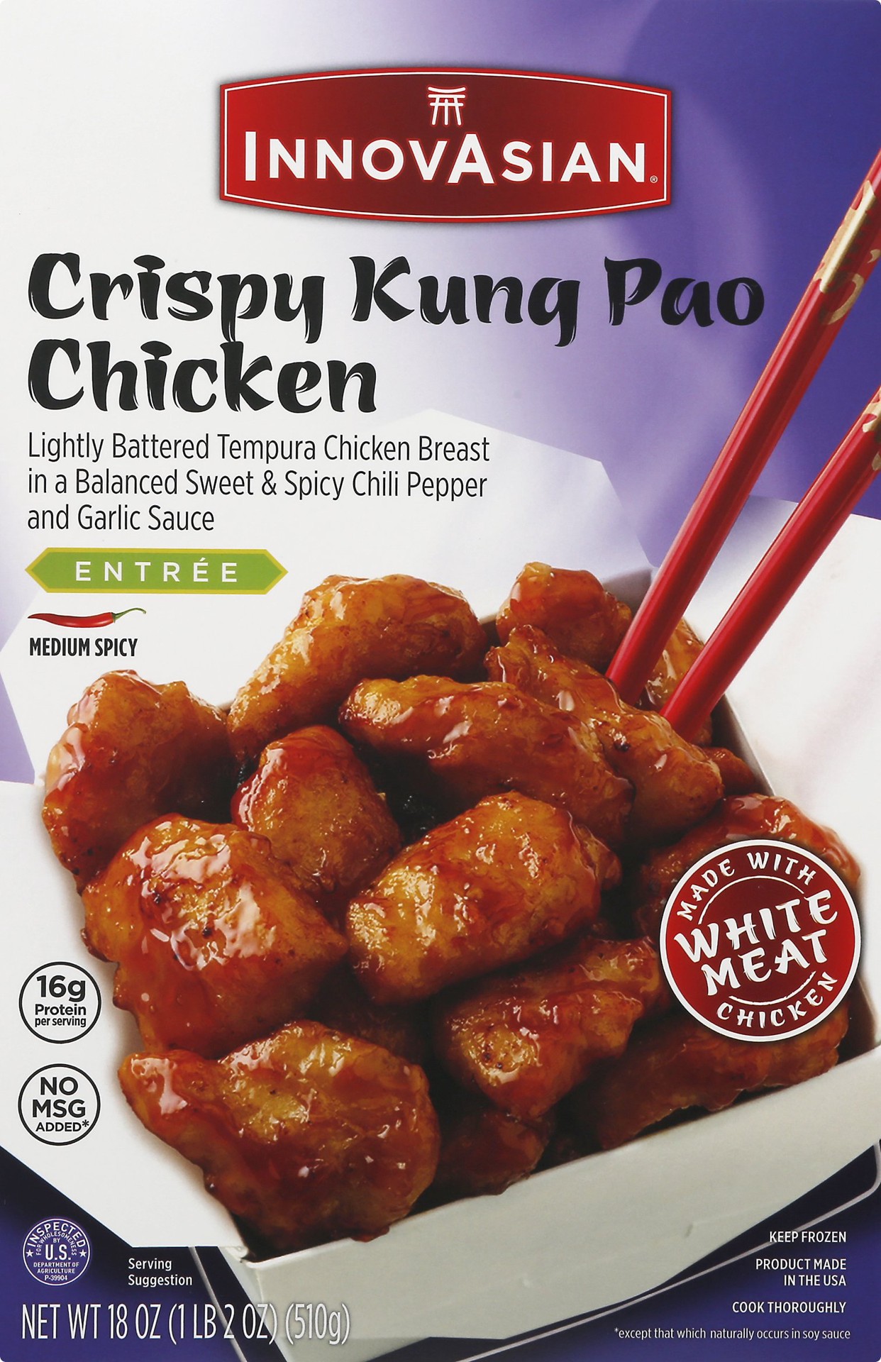 slide 1 of 9, InnovAsian Crispy Kung Pao Chicken, 18 oz