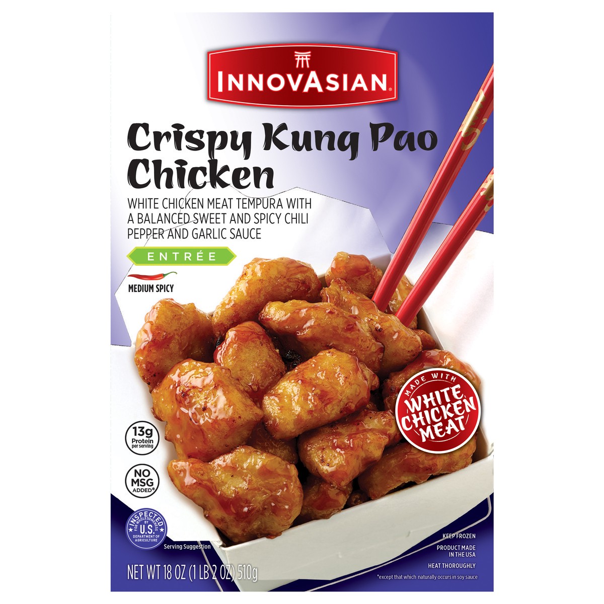 slide 2 of 9, InnovAsian Crispy Kung Pao Chicken, 18 oz