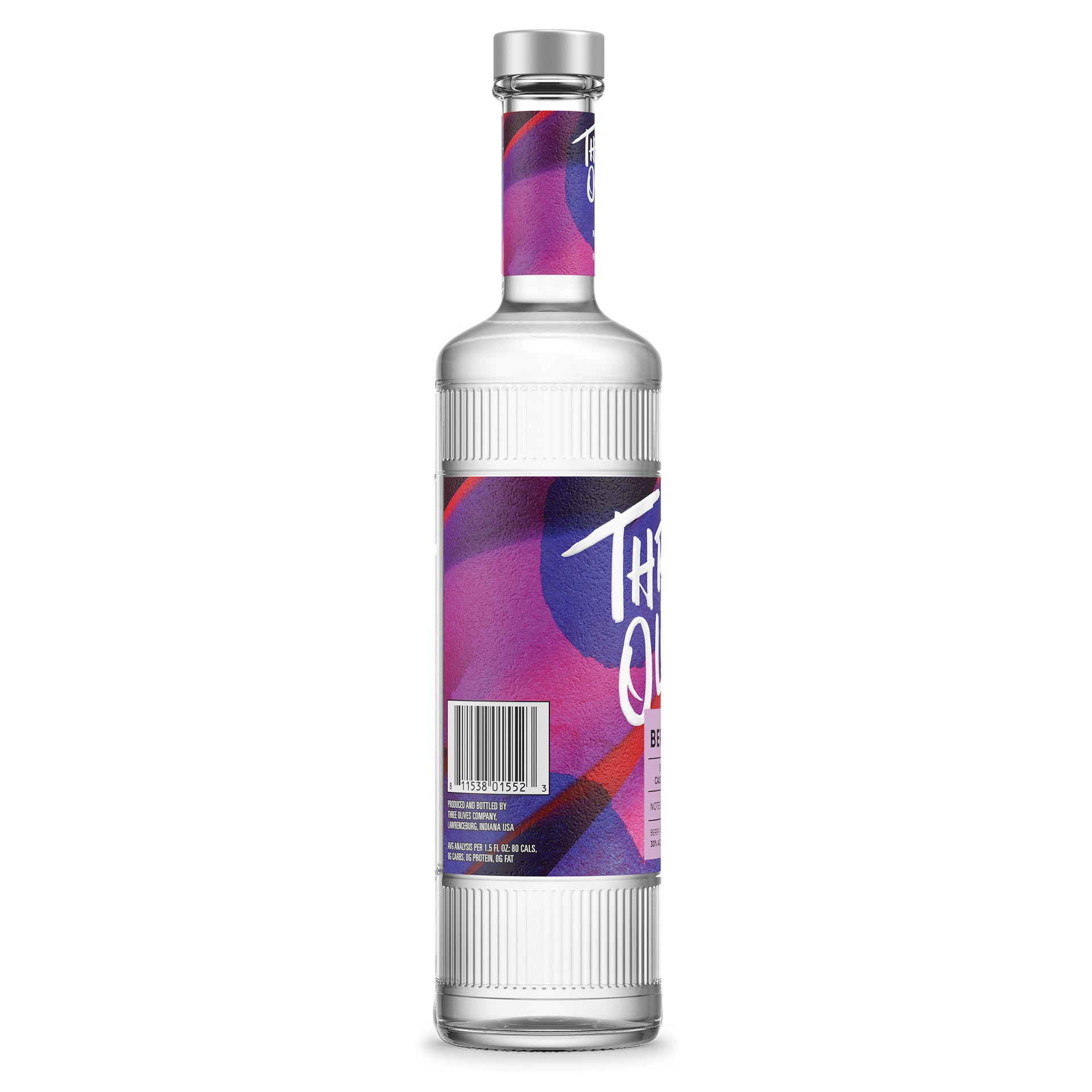 slide 2 of 6, Three Olives Berry Flavored Vodka 750 ml, 750 ml