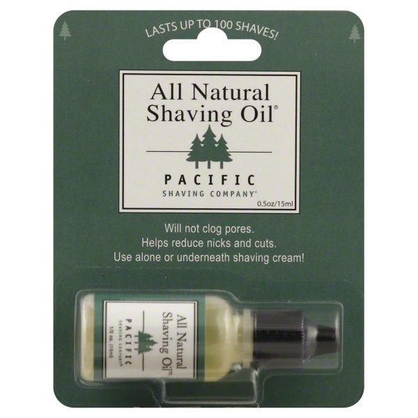 slide 1 of 1, Pacific Shaving Company All Natural Shaving Oil, 0.5 oz