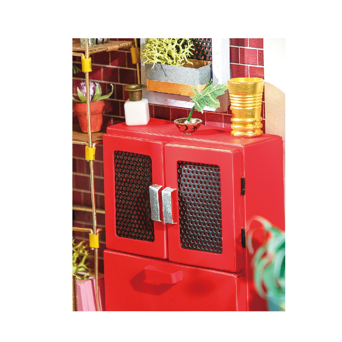 slide 7 of 12, Robotime Rolife Emily's Flower Shop Diy Miniature House Kit, 8.27 in x 7.48 in x 8.66 in