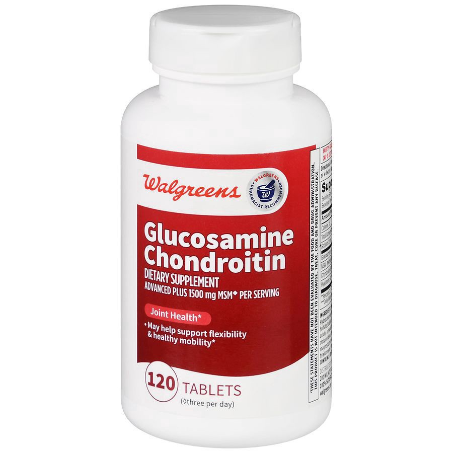 slide 1 of 5, Walgreens Glucosamine Chondroitin Advanced with MSM 1500 mg Tabs, 120 ct