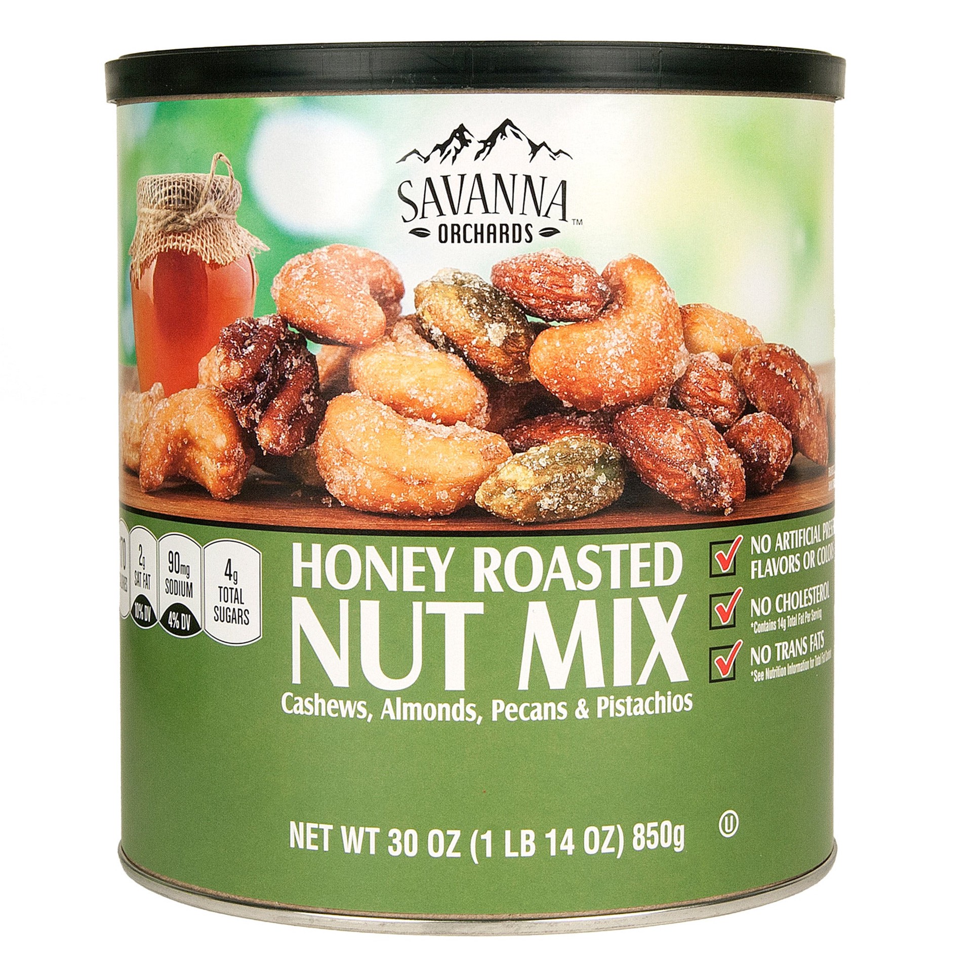 slide 1 of 2, Savanna Orchards Gourmet Honey Roasted Nut Mix, 30 oz., 