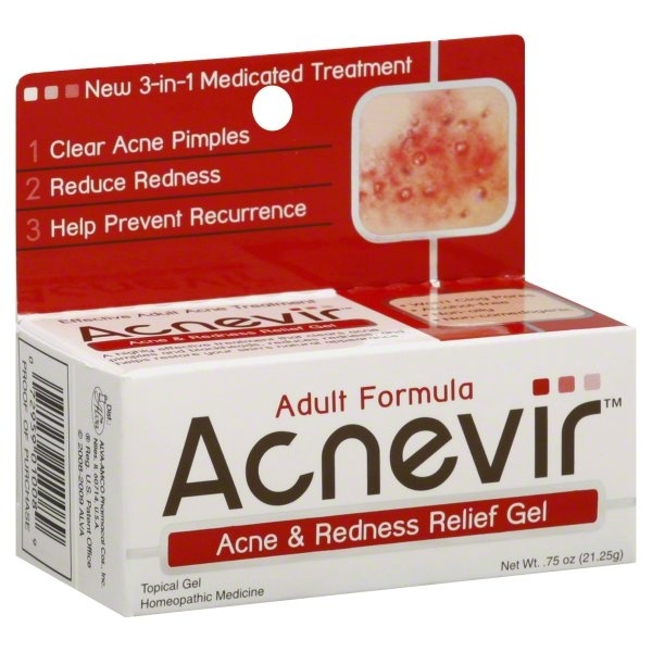 slide 1 of 1, Acnevir Acne & Redness Relief Gel, Adult Formula, 60 ml