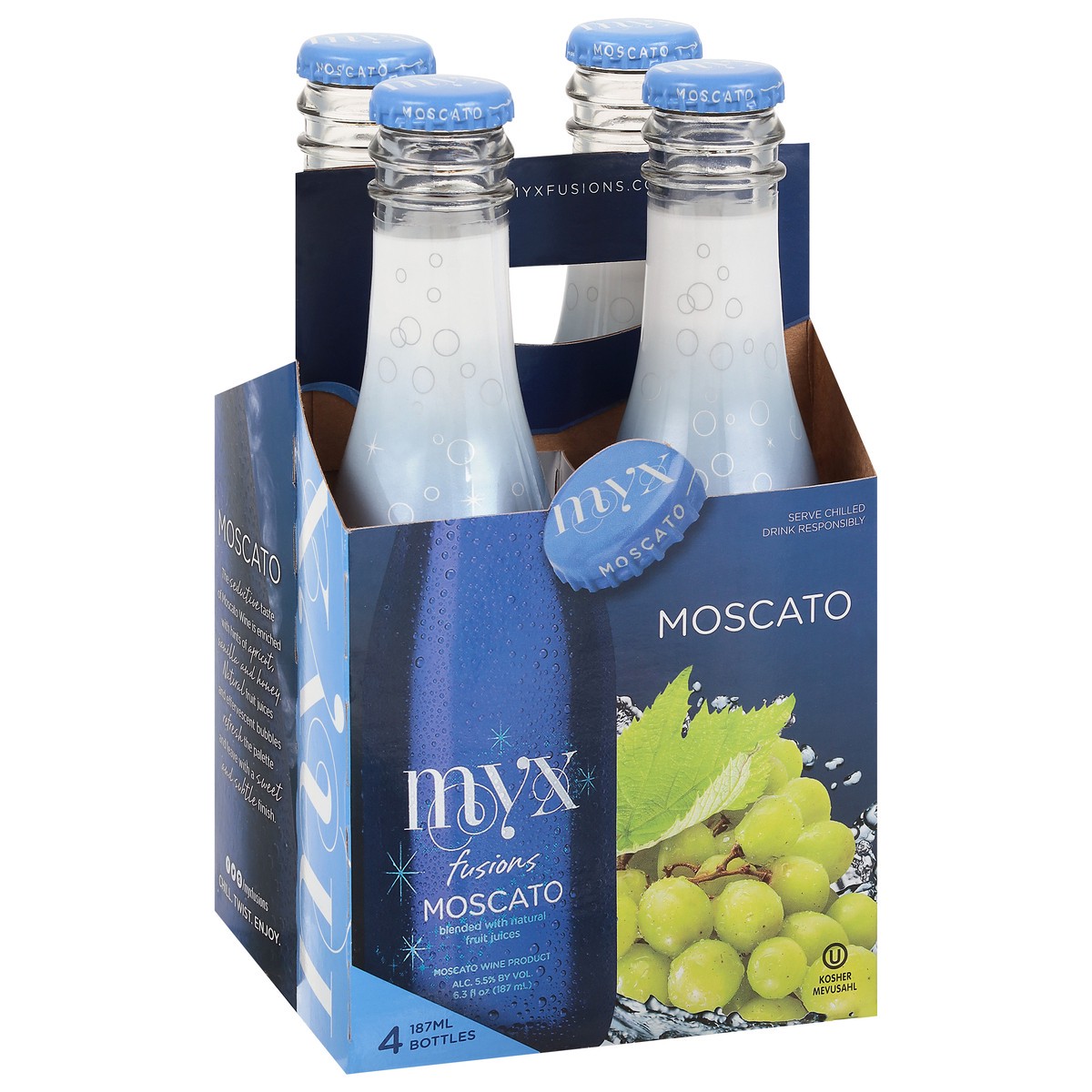 slide 2 of 9, MYX Fusions Fusions Original Moscato 4 - 187 ml Bottles, 748 ml