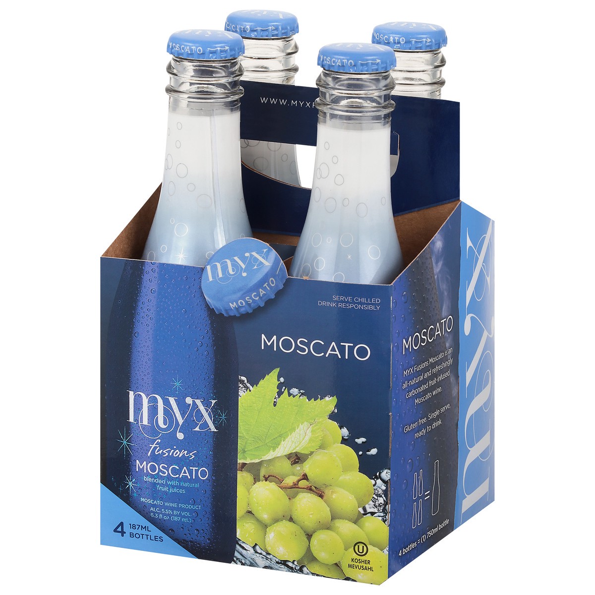 slide 3 of 9, MYX Fusions Fusions Original Moscato 4 - 187 ml Bottles, 748 ml