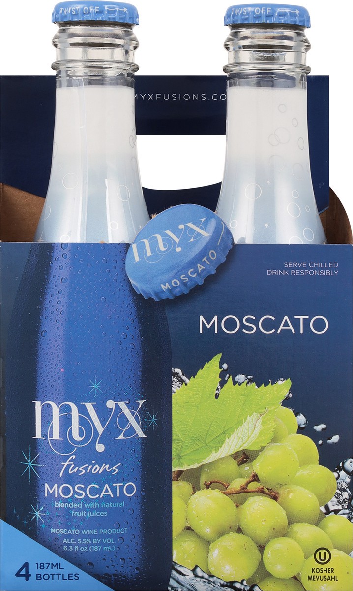 slide 5 of 9, MYX Fusions Fusions Original Moscato 4 - 187 ml Bottles, 748 ml