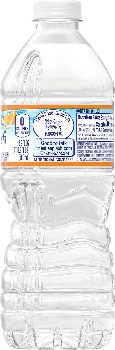 slide 6 of 7, Nestlé Water Beverage, Orange Splash, 1/2 liter