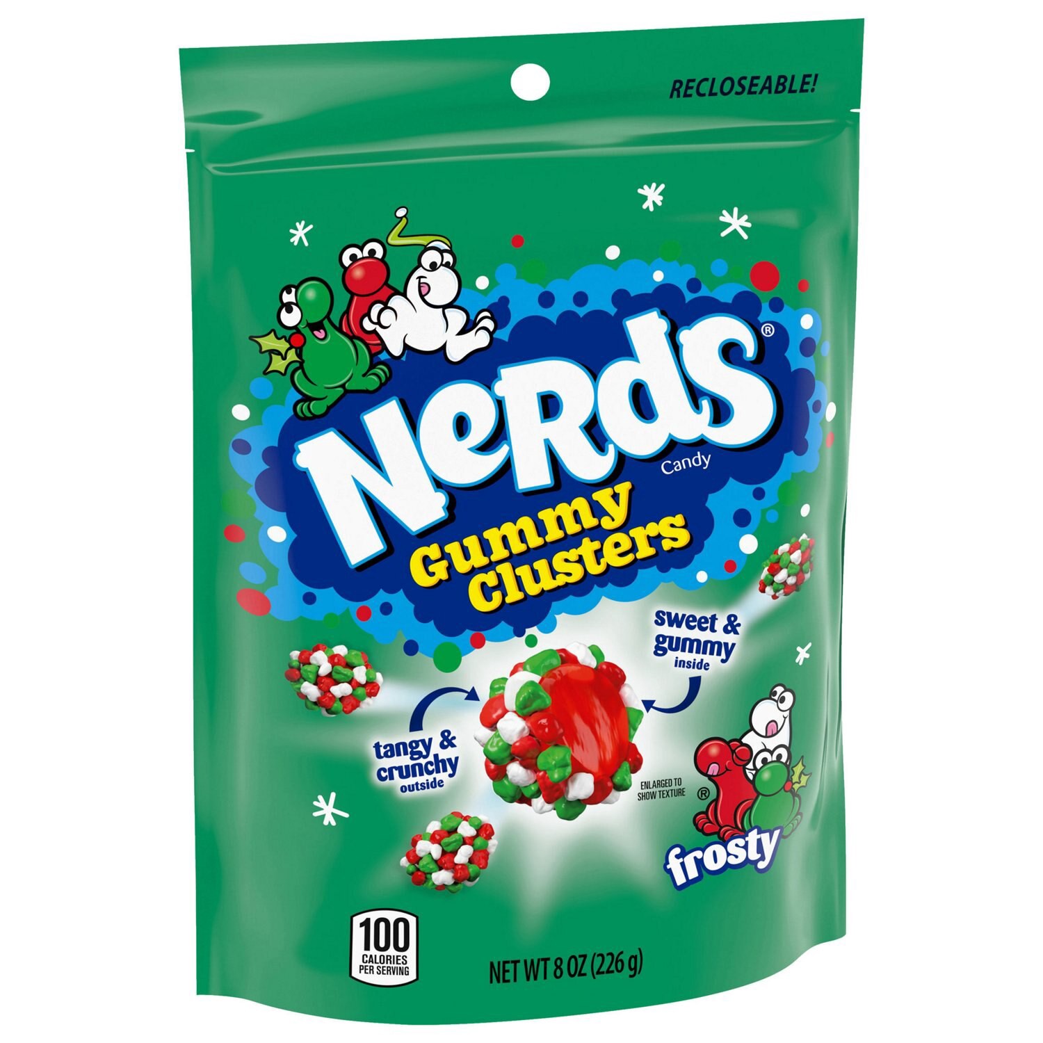 slide 4 of 6, Nerds Gummy Clusters Frosty Holiday Candy, 8 oz