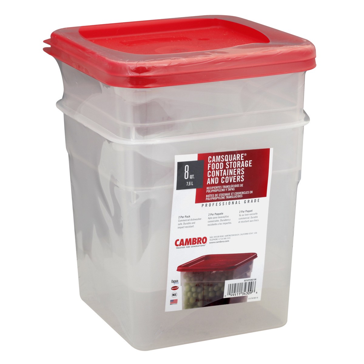 slide 3 of 11, Cambro 8 Quart Food Storage 1 ea, 1 ct