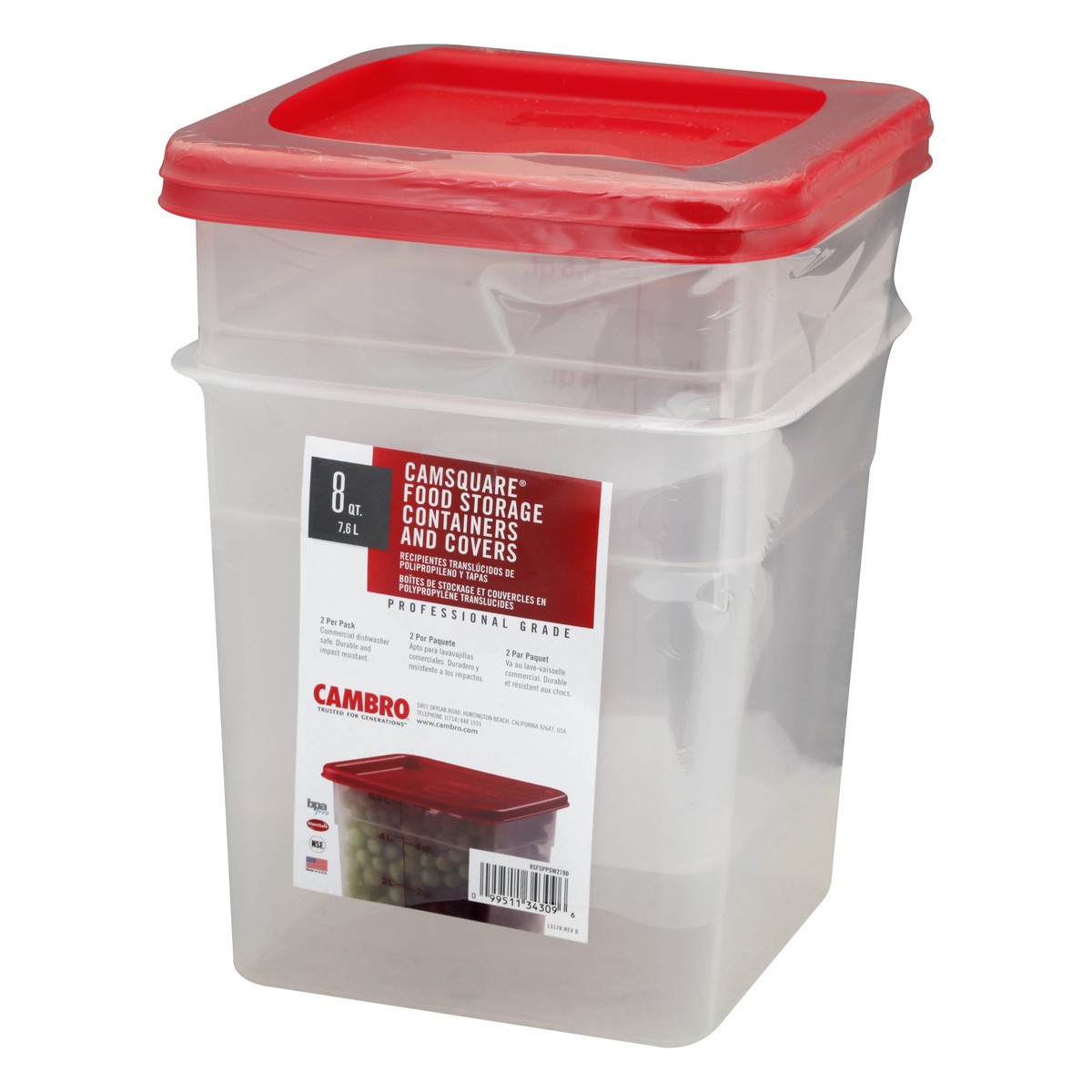slide 8 of 11, Cambro 8 Quart Food Storage 1 ea, 1 ct
