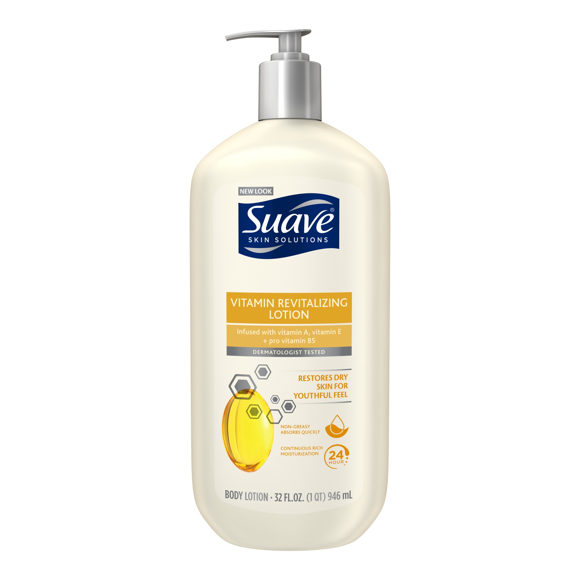 slide 1 of 4, Suave Revitalizing With Vitamin E Body Lotion, 32 oz