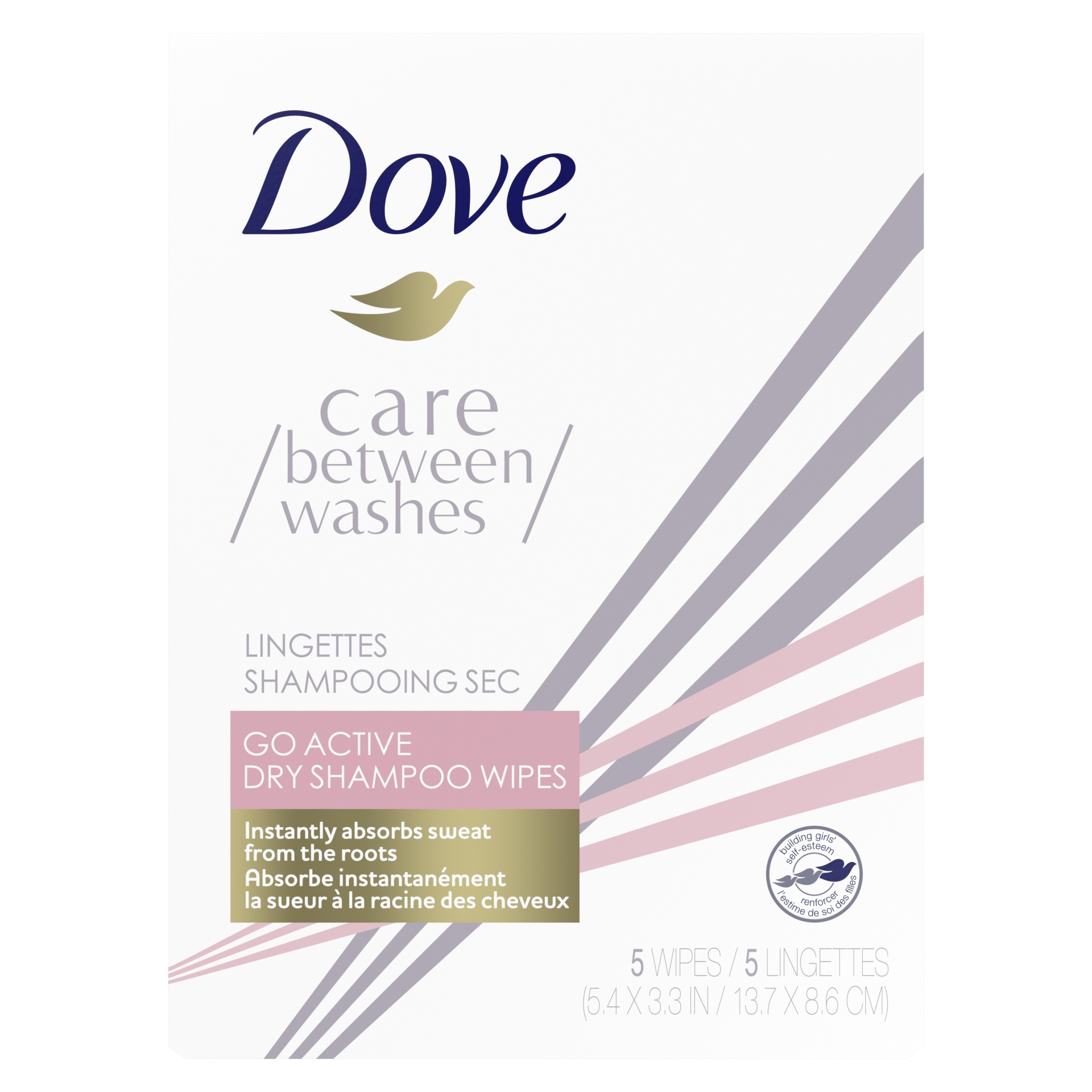 slide 1 of 4, Dove Go Active Dry Shampoo Hair Wipes, 1 oz