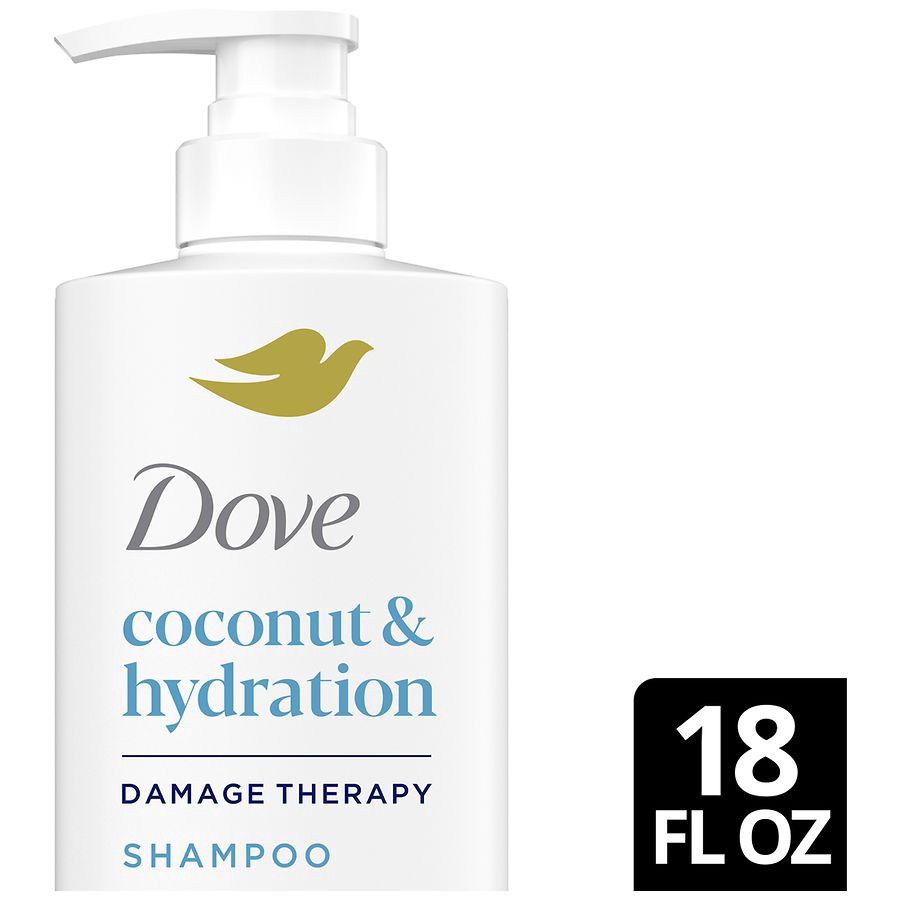 slide 3 of 5, Dove Damage Therapy Coconut & Hydration Shampoo 18 fl oz, 18 fl oz