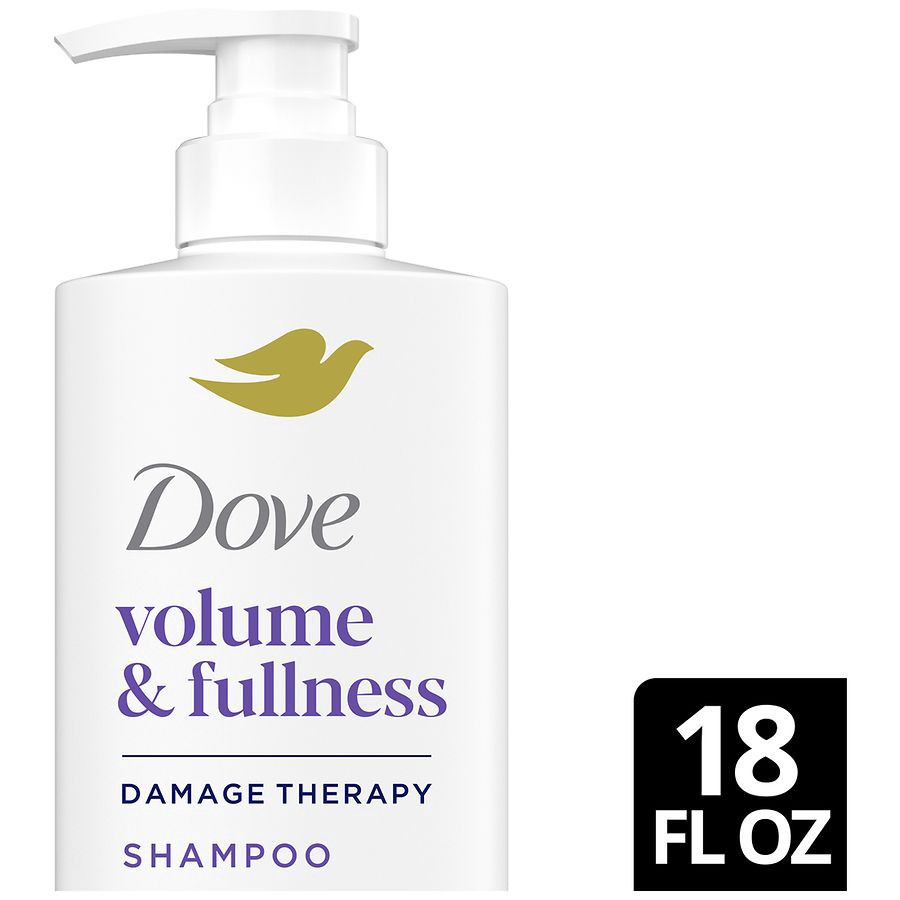 slide 3 of 5, Dove Volume And Fullness Damage Therapy Shampoo, 18 fl oz