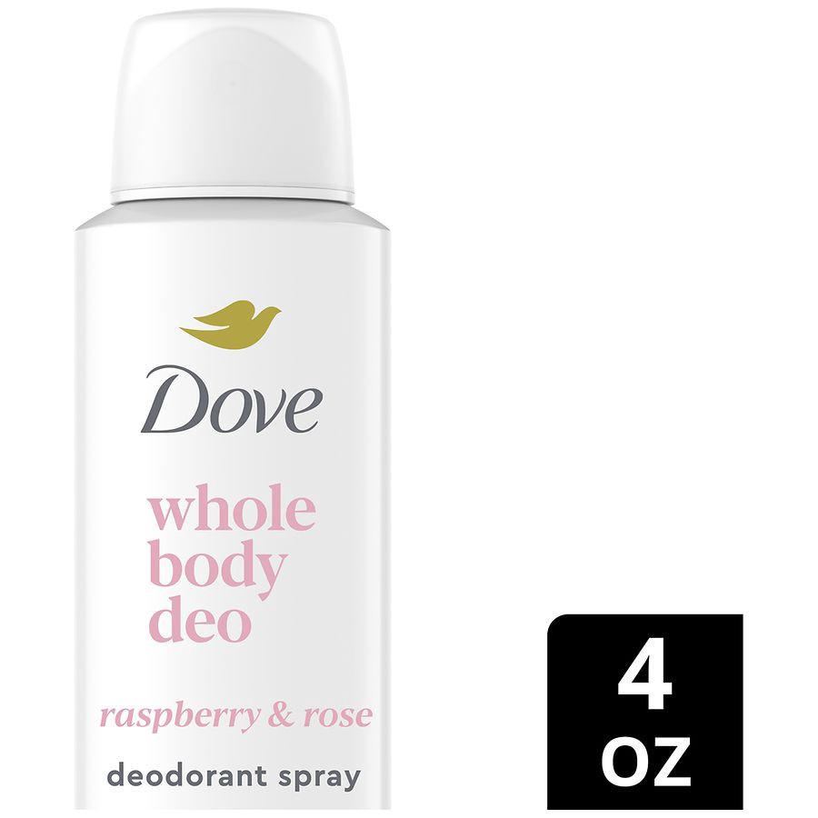 slide 5 of 5, Dove Whole Body Deo Cooling Spray Raspberry & Rose, 4 oz