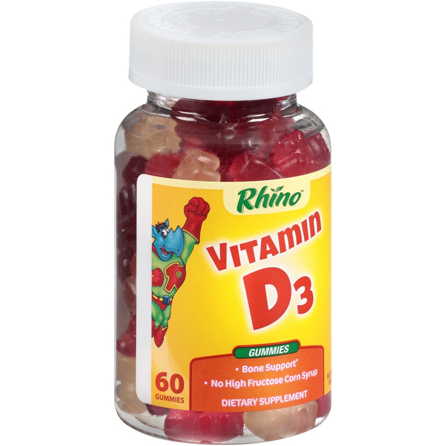 slide 2 of 6, Nutrition Now Rhino Gummy Vitamin D, 60 ct