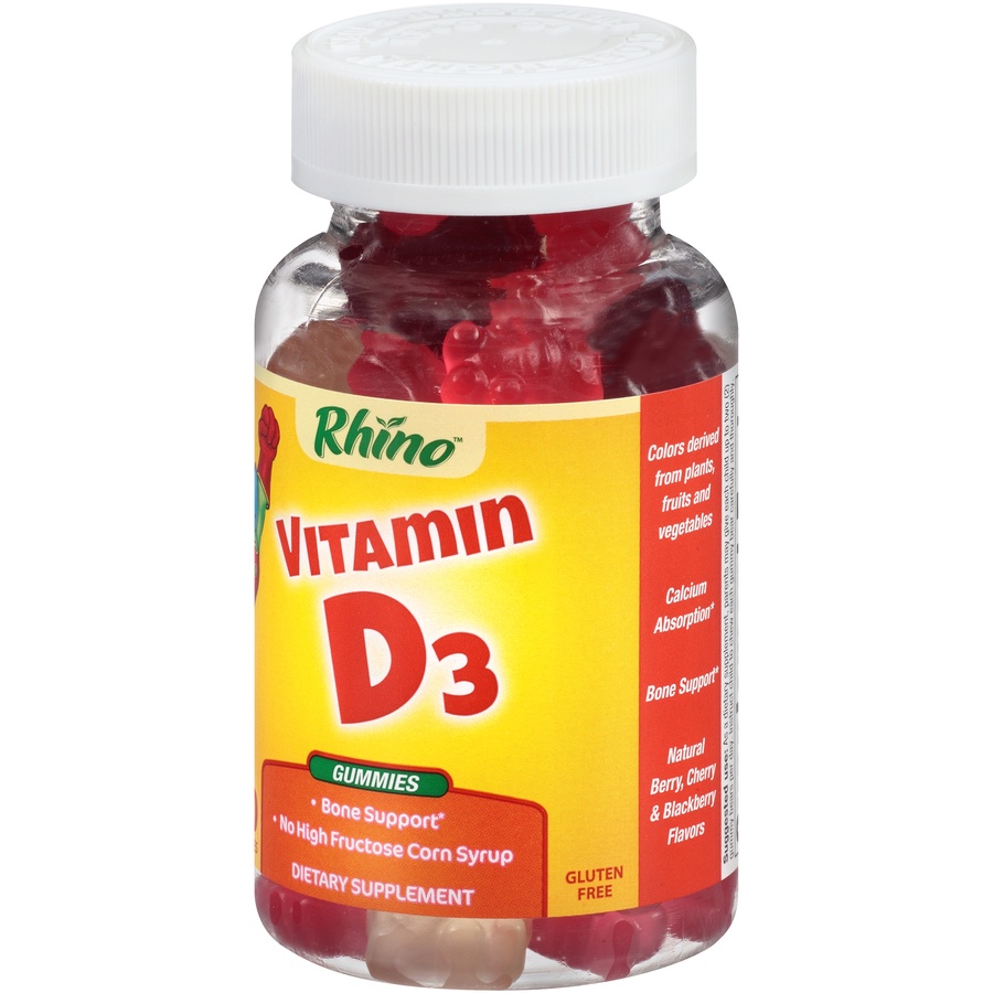 slide 3 of 6, Nutrition Now Rhino Gummy Vitamin D, 60 ct