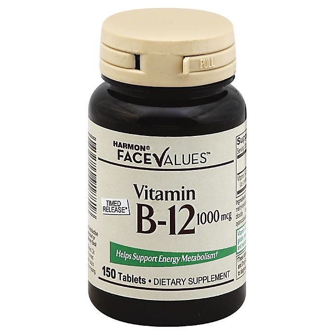 slide 1 of 1, Harmon Face Values Timed Release 1000 Mcg Vitamin B-12 Tablets, 150 ct