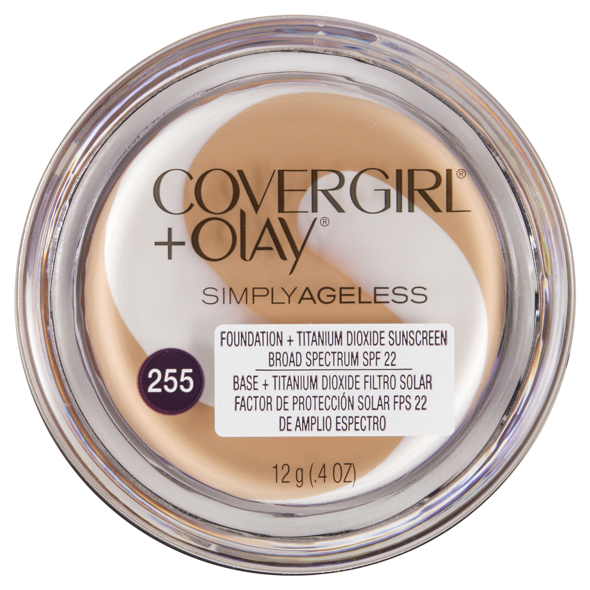 slide 4 of 6, Covergirl COVERGIRL & Olay Simply Ageless Instant Wrinkle-Defying Foundation with SPF 28, Soft Honey 255, 0.40 oz (12 g), 1 ct