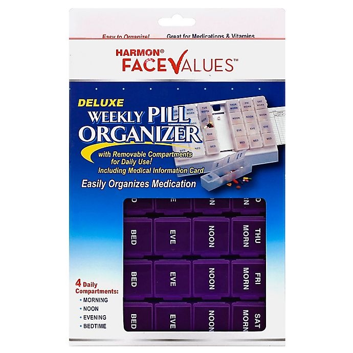 slide 2 of 3, Harmon Face Values One Week Plus Today Large Deluxe Pillbox, 1 ct