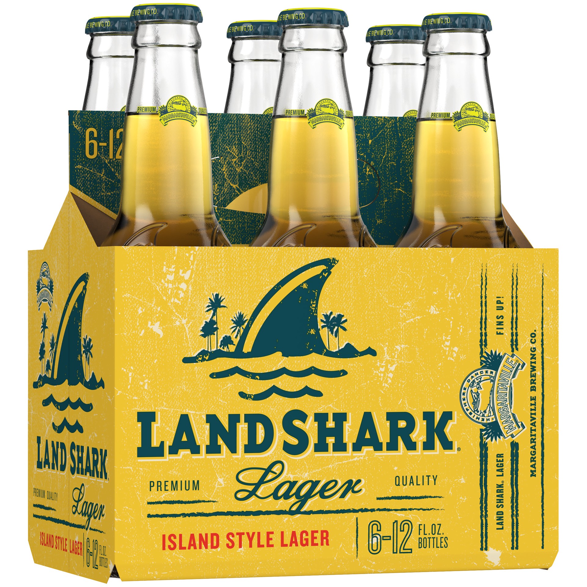 slide 1 of 3, Landshark Island Style Lager, 6 Pack 12 fl. oz. Bottles, 4.7% ABV, 6 ct; 12 oz