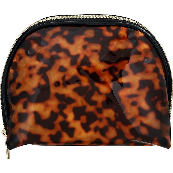 slide 2 of 4, Sophia Joy Round Top Cosmetic Bag - Tortoise, 1 ct