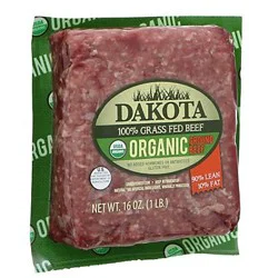 Dakota Beef, Ground, Organic, 90%/10%