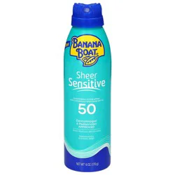 Banana Boat 50 Sheer Sensitive Broad Spectrum Sunscreen