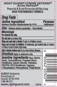 slide 9 of 10, Right Guard Xtreme Defense Men’s Arctic Refresh 72-Hour Gel Deodorant and Antiperspirant, 4 oz