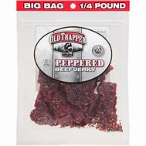slide 1 of 1, Old Trapper Peppered Beef Jerky, 4 oz