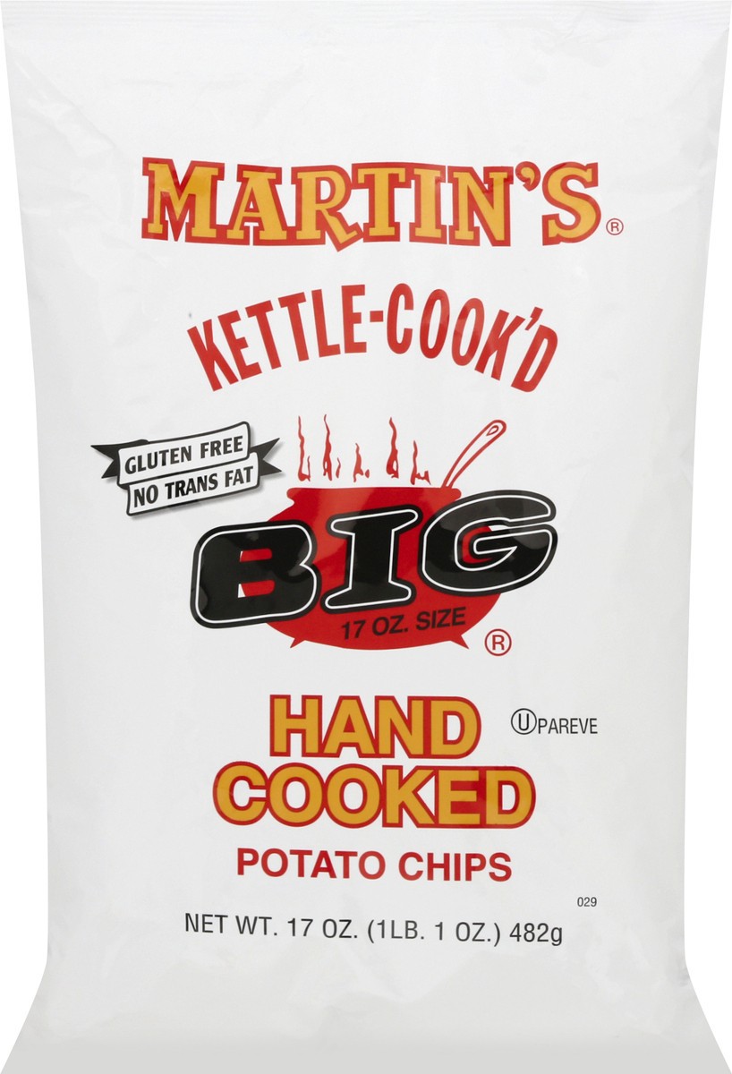 slide 12 of 12, Martin's Kettle-Cook'd Big Hand Cooked Potato Chips 17 oz, 17 oz