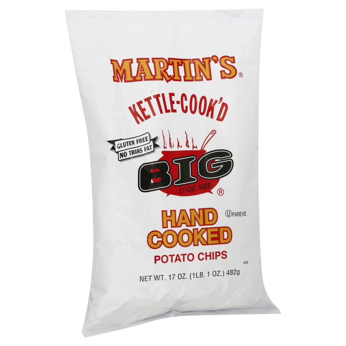 slide 10 of 12, Martin's Kettle-Cook'd Big Hand Cooked Potato Chips 17 oz, 17 oz